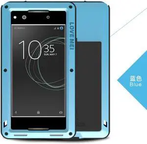 Love Mei Shockproof Waterproof Metal Aluminum Case For  SONY Xperia XA1 - Blue