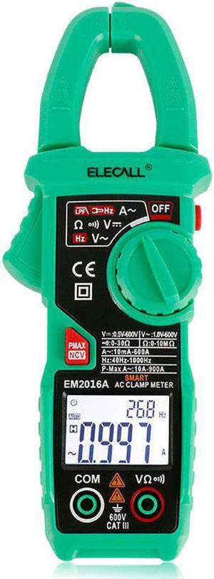 ELECALL EM2016A Smart Measurement Digital Clamp Meter With 900A Peak Current Auto Range Clamp Head Frequency Measurement