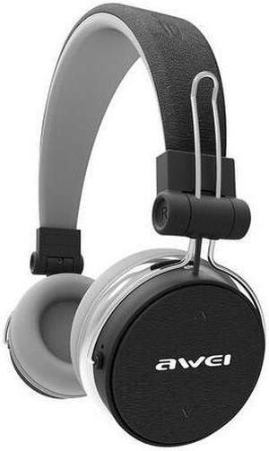 AWEI A700BL Bluetooth Headphones Wireless Stereo Super Deep Wireless Headset Subwoofer With Touch Button PU Earmuffs Headband (Gray)