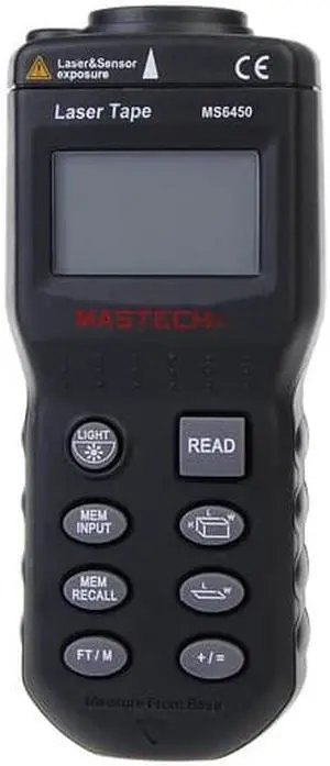 MASTECH MS6450 1.8" LCD Ultrasonic Distance Measurer w/ Red Laser