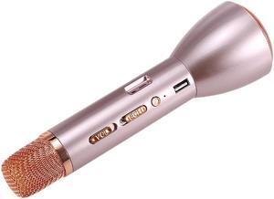 K088, Microphone Karaoke Player, Microphone Bluetooth Speaker - Pink