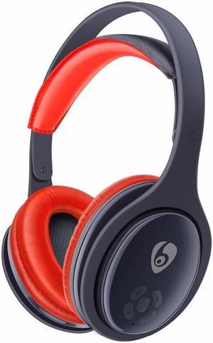 OVLENG MX555 Bluetooth 4.1 Headphones Wireless Stereo Noise Isolating Headset with Microphone for All Audio Devices - Red
