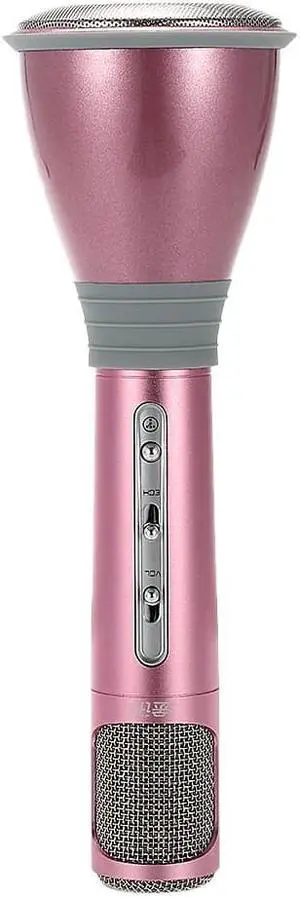 TUXIN K068 Mini Karaoke Player Wireless Condenser Microphone with Mic Speaker KTV Singing Record for Smart Phones Computer Gloden - Pink
