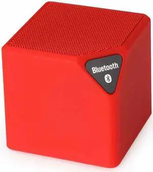 Fineblue Bluetooth Speaker X3 Cube Led Speaker TF USB Wireless Portable Music Player Sound Box Subwoofer Loudspeakers with Mic - Red