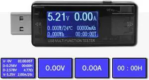 USB Multi Function Detector Mobile Phone Charge Protector Usb Current And Voltage Test Usb Voltage Tester