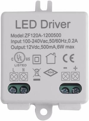 LED Driver Voltage Regulator AC DC Adapter LED Driver 100-240V AC 50/60HZ To 12V DC 6W