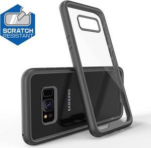 Fashion Scratchproof Double Color 2 In 1 Transparent Hard PC + TPU Back Cover Case for Samsung Galaxy S8 - Black