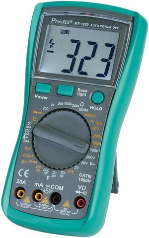 Pro'sKit MT-1280-C 3 1/2 Digital Multimeter DC AC Voltage Current Capacity Resistance Tester Beep Ammeter Multitester Temperature
