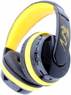 OVLENG MX666 Bluetooth 4.0 Stereo Headset Wireless Headphones with Mic Support FM & TF Card for iPhone Android Phone - Yellow