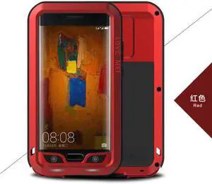 Love Mei Shockproof Waterproof Metal Aluminum Case For Huawei Mate 9 Pro - Red