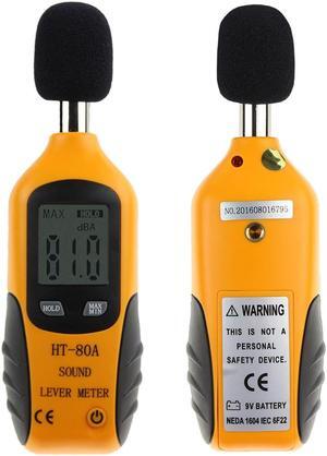 HT-80A Mini Portable Size Sound Level Meter LCD Digital Screen Display Noise Tester Noise Decibel Monitor Pressure Tester