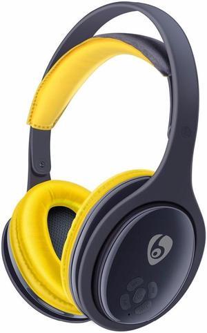 OVLENG MX555 Bluetooth 4.1 Headphones Wireless Stereo Noise Isolating Headset with Microphone for All Audio Devices - Yellow