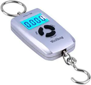 WH-A05L LCD Portable Digital Electronic Scale Pocket 45kg/10g Luggage Hanging Fishing Hook Balance Scale Electronic lb oz kg