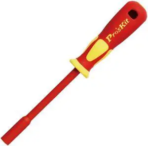 Pro'sKit SD-800-M7(7.0*125mm) VDE1000V High Voltage Insulation Sleeve Screwdriver Without Magnetic Hex Screwdrivers