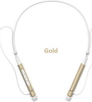 Roman Z6000 Wireless 4.1 Bluetooth Sport Headphone Neckband In-ear Stereo Earphone with Microphone Sweatproof Hands Free Headset(Gold)