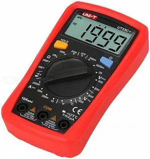 UNI-T UT33C+ Portable Digital Multimeter with Backlight Function - Red + Black