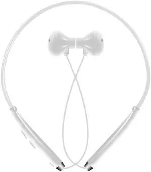 FineBlue FM-500 Wireless Bluetooth Headset V4.1 Magnetic Headphone Sport Running Handsfree For all Phone - White Silver