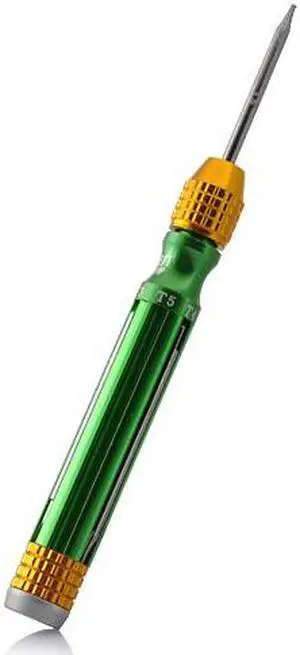 6 in 1 Multifunctional Precise Screwdriver Set - Sizes T3 T4 T5 T6 Phillips 2.0 Flat Head-Style 2.0 For iPhone,iPad Blackberry, HTC - Green