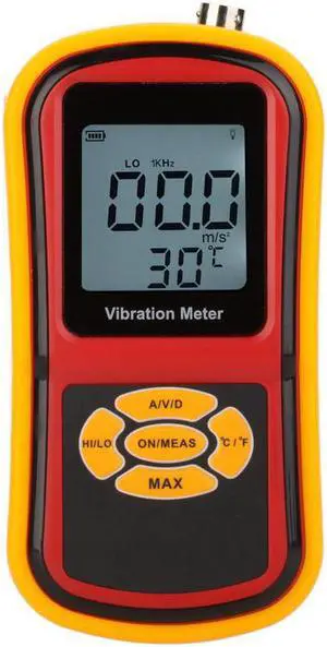 GM63B High Pression Ultrasonic Vibrometer Portable Digital LCD Vibration Meter Analyzer Temperature Meter With Max Hold