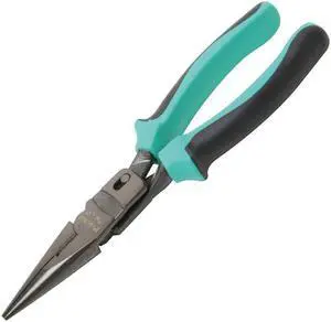 Pro'sKit PM-938 8" High Leverage Cr-v Long Nose Plier Plastic Nippers Wire Cable Cutting Pliers Hand Tools