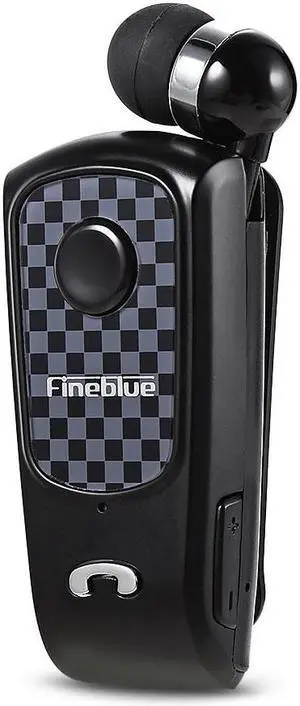 Fineblue F PLUS Wireless Clip-on Bluetooth V4.0 / V4.1 Headset Headphone Hands-free Supports for IOS and Android System - Black