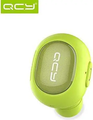 QCY Mini Bluetooth Invisible Handy Headphone with Mic and Voice Ultra-long Stand-by Time - Green
