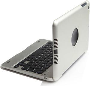 Ultra Thin Slim Folio Clamshell Lightweight Bluetooth Keyboard Stand Leather Case For iPad Mini iPad Mini 2 - White
