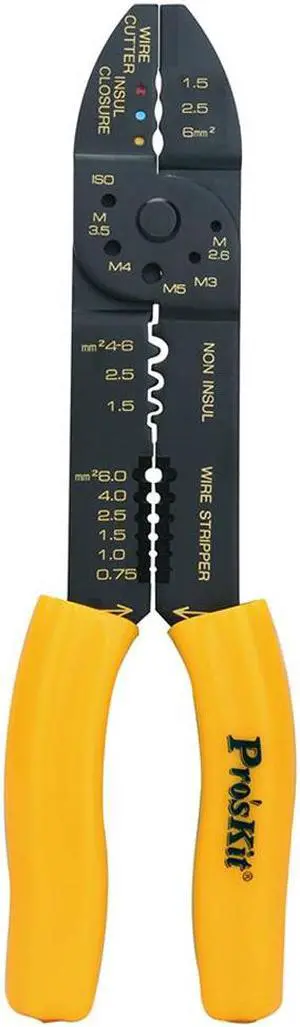 Pro'skit 8PK-313B 5in1 Multifunction Cutting Wire Screw 0.75 1.0 1.5 2.5 4.0 6.0 mm2 Stripping Crimping Hand Tool Pliers