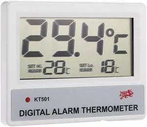 LCD Digital Fish Tank Aquarium Thermometer Water Temperature Meter °C/°F High/Low Temperature Alarm