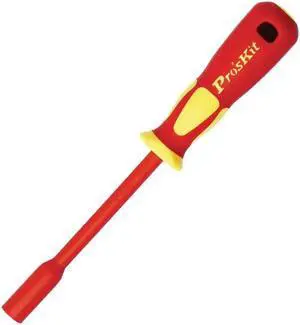 Pro'sKit SD-800-M9(9.0*125mm) VDE1000V High Voltage Insulation Sleeve Screwdriver Without Magnetic Hex Screwdrivers