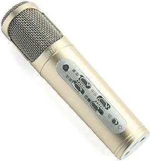 Tuxun K098 Mini Handheld Wired Condenser Microphone Dynamic Microphone for iPhone/iPad/iPod/Android -Gold