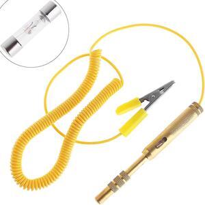 6-24V Universal Pen-type Copper Electric Pen Voltage Circuit Tester with Probe And Spring Wire Light Bulb Automobile Maintenance Tools for Cars