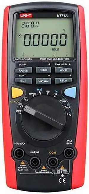UNI-T UT71A Intelligent Multimeter LCD 19999 Display Digital AC+DC Current Voltage USB Interface True RMS REL Auto Range