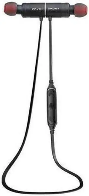 Awei AK8 IPX4 Waterproof Magic Magnet Attraction Bluetooth 4.1 Sports Earphones with Microphone For iPhone Samsung Xiaomi (Black)
