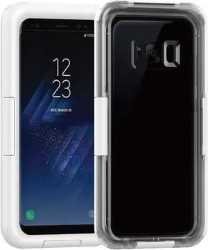 IP-68 Waterproof Heavy Duty Hybrid Swimming Dive Case Cover For Samsung Galaxy S8 Water/Snow/Shock /Dirt Proof Phone Bag - White