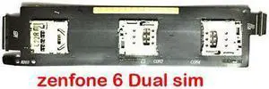 Single Dual Sim Card Socket Slot Holder Tray Replacement Parts For ASUS Zenfone 6 A600CG A601CG Mobile Phone