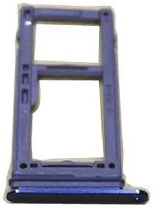 Nano SIM SD TF Card reader Tray Holder Slot Holder Adapter Replacement for samsung Galaxy S9 Plus G965 (Blue)