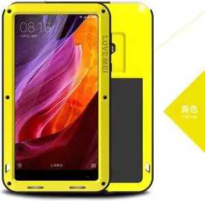 Love Mei Shockproof Waterproof Metal Aluminum Case For Xiomi Mix - Yellow