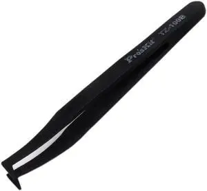 Pro'sKit TZ-100B Anti-static Fiber Flat Conductive Tweezer Anti-Static Fiber-Magnetic Non-Inductive Acid Tweezer Electronic Repair Tool
