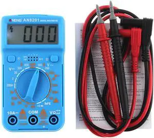 Portable LCD Digital Multimeter Professional Electric Handheld Tester Backlight AC/DC Voltmeter Ammeter Ohm Multimetro AN8201 - Blue