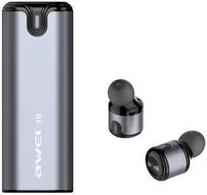 AWEI T8 New Arrival TWS Wireless Bluetooth Earphone V4.2 Handfree Sport Meeting In Ear Earphone Earbuds with Microphone (Silver)