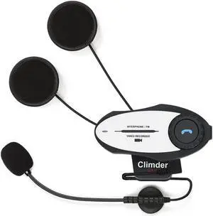 2017 New Motorcycle Helmet Bluetooth Intercom Headset 720P Video Recorder Sports Camera Interphone Handsfree FM Radio