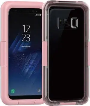 IP-68 Waterproof Heavy Duty Hybrid Swimming Dive Case Cover For Samsung Galaxy S8 Water/Snow/Shock /Dirt Proof Phone Bag - Pink