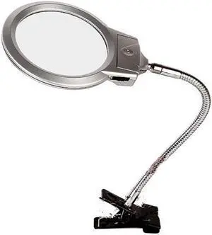 2.5X107 MM 5X24 MM Manguera De Metal Lupa Illuminating Lupa Con Luz LED Mesa De Lectura lupa Con la Abrazadera