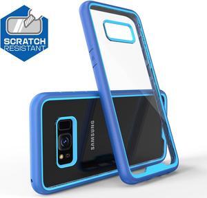 Fashion Scratchproof Double Color 2 In 1 Transparent Hard PC + TPU Back Cover Case for Samsung Galaxy S8 - Black