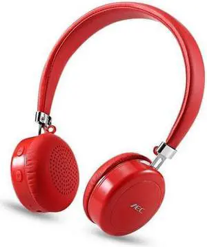 BQ668 Wireless Stereo Bluetooth 4.1 On-ear HiFi Headphones Portable Headset with Microphone Support 3.5mm Audio Input (Red)