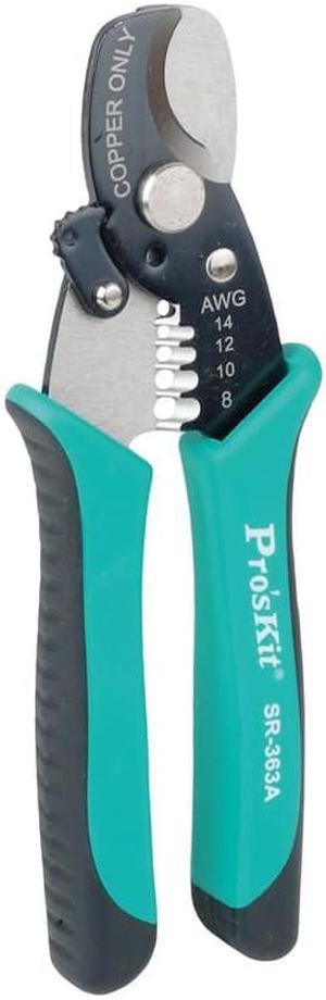 SR-363A 2 in 1 Round Cable Cutter & Stripper (168mm) Cable Cutting Pliers Repair Hand Tools