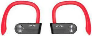 AWEI T2 Wireless Bluetooth Earphone TWS Stereo Headset Cordless Ecouteur for Phone Auriculares With Microphone Bluetooth V4.2 (Red)