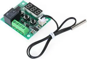 XH-W1209 Digital Thermostat High Precision Temperature Controller Heating/Cooling Thermostat Temperature Control Switch Module Mini Temperature Control Board with Red LED Display