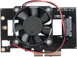 M.2 NVME NGFF to PCI-E X4 Expansion Card Adapter Converter Card with Fan for Desktop PC